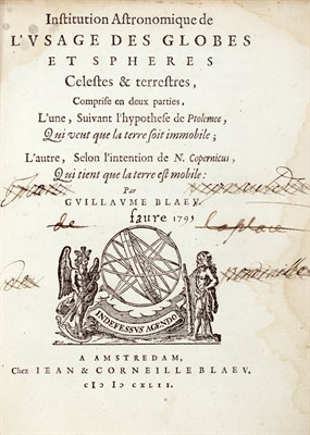 Lot 121 - BLAEU, WILLEM Institution astronomique de...