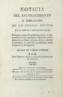Lot 108 - ALVAREZ, FRANCISCO-editor Noticia del...