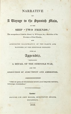 Lot 167 - [FLORIDA] Narrative of a Voyage to the Spanish...