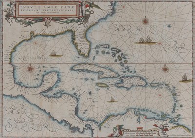 Lot 211 - [MAP] JANSSON, JAN. Insulae Americanae in...