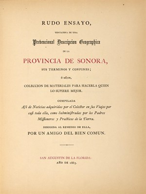 Lot 292 - SMITH, BUCKINGHAM, editor Rudo Ensayo,...