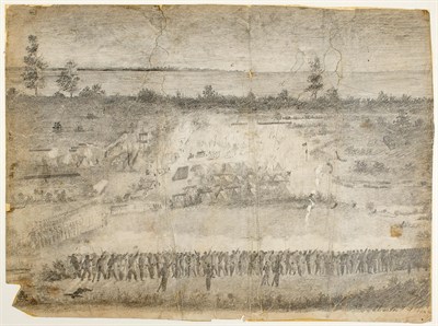 Lot 69 - [CIVIL WAR] ALLGAUER, CHARLES F. Battle scene....