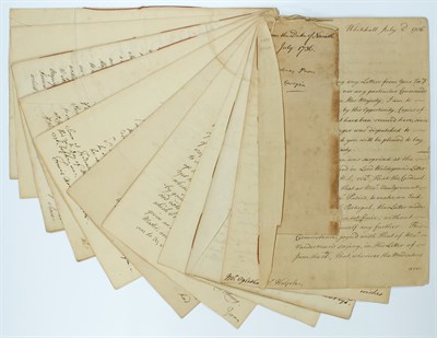 Lot 184 - [GEORGIA] Collection of 14 letters and...