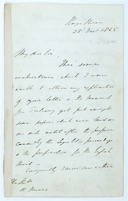 Lot 199 - [JAMAICA] EYRE, EDWARD (Governor). Autograph...