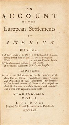 Lot 59 - [BURKE, EDMUND & WILLIAM] An Account of the...