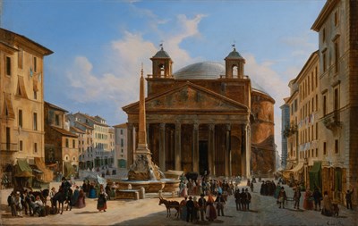 Lot 64 - Giuseppe Canella Italian, 1788-1847 Piazza...