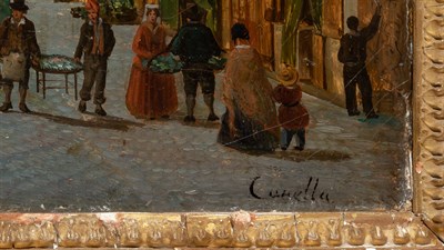 Lot 64 - Giuseppe Canella Italian, 1788-1847 Piazza...