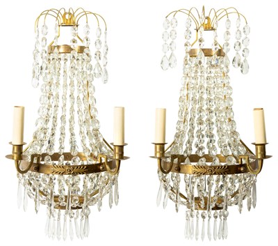 Lot 153 - Pair of Louis XVI Style Gilt-Metal and Beaded...