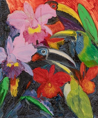 Lot 79 - Hunt Slonem American, b. 1951 Catelaya, 1988...