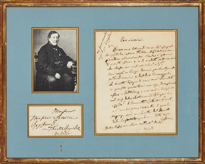 Lot 5242 - An autograph letter from Rossini