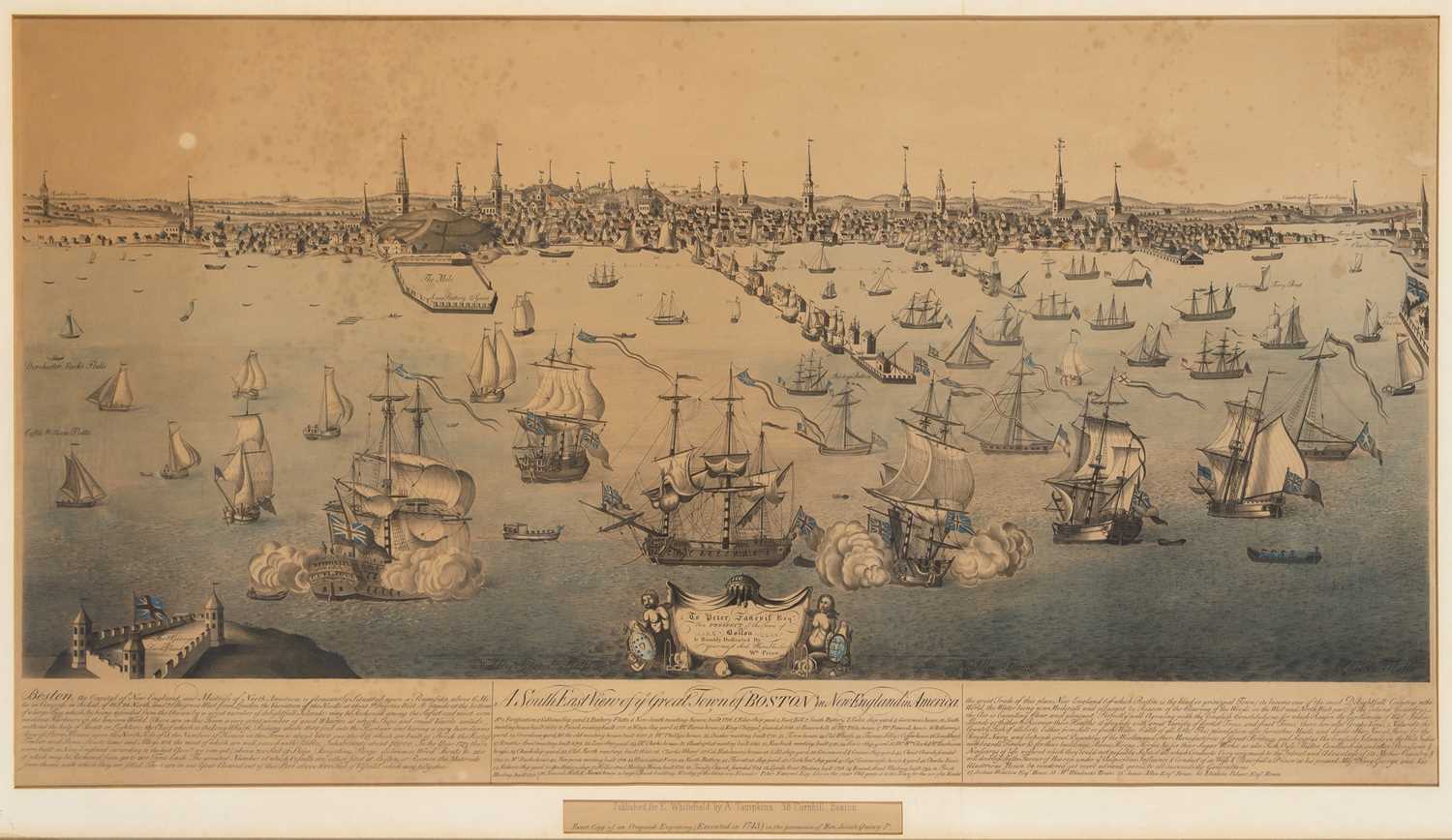 Lot 23 - A fine large format view of Boston