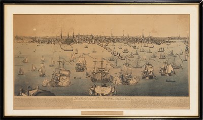 Lot 23 - A fine large format view of Boston