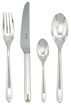 Lot 216 - Christofle Chromed Metal Mood Pattern Flatware...