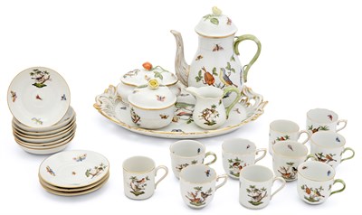 Lot 170 - Herend Rothschild Bird Pattern Part Coffee...