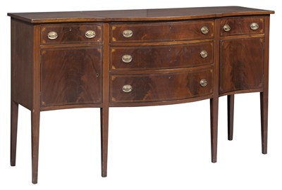 Lot 125 - Federal Style Inlaid Mahogany Serpentine Front...