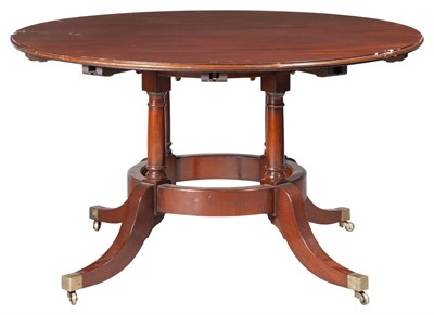 Lot 229 - Regency Style Mahogany Circular Dining Table...
