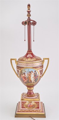 Lot 266 - Vienna Style Gilt and Hand-Painted Double...