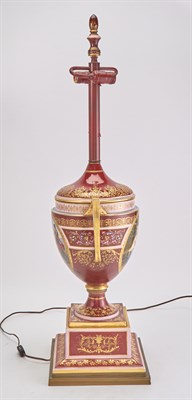 Lot 266 - Vienna Style Gilt and Hand-Painted Double...
