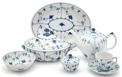 Lot 158 - Royal Copenhagen Blue Fluted Plain Pattern...