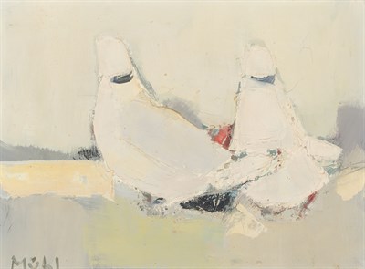 Lot 73 - Roger Muhl French, 1929-2008 Les Tourterelles...