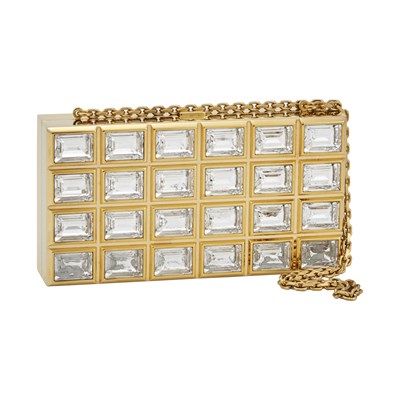 Lot 182 - Judith Leiber Crystal Embellished Evening Bag with Carrying Chain