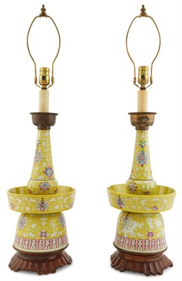 Lot 221 - Pair of Chinese Porcelain Vases Mounted as...