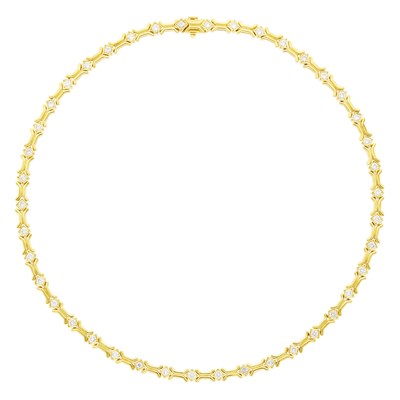 Lot 22 - Gold and Diamond Necklace