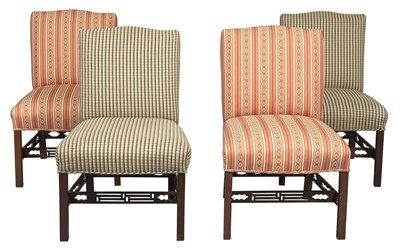 Lot 165 - Set of Four George III Style Upholstered...