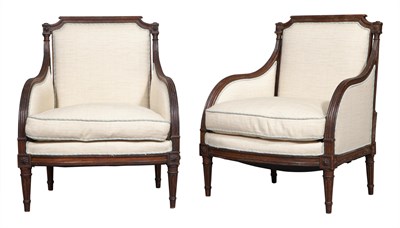 Lot 109 - Pair of Louis XVI Style Beechwood Bergères