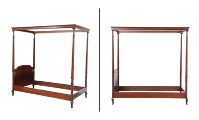 Lot 263 - Pair of Four Post Twin Beds Height 6 feet 10...