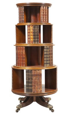 Lot 151 - George III Style Mahogany Revolving Bookcase...