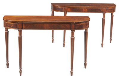 Lot 19 - Pair of George III Mahogany Inlaid Console...