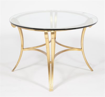 Lot 353 - Italian Style Gilt Metal and Glass Coffee Table