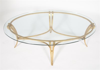 Lot 353 - Italian Style Gilt Metal and Glass Coffee Table