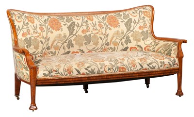 Lot 137 - Art Nouveau Upholstered Fruitwood Sofa...