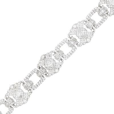 Lot 219 - Platinum and Diamond Bracelet