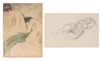 Lot 83 - Moses Soyer Russian/American, 1899-1974...
