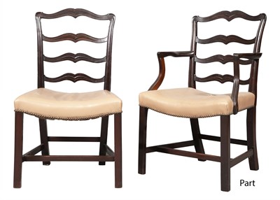 Lot 280 - Set of Ten George III Style Mahogany Dining Chairs