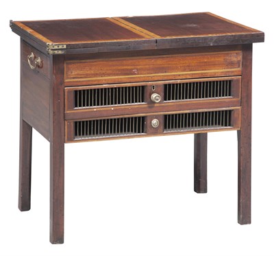 Lot 214 - George III Mahogany Work Table Height 28...