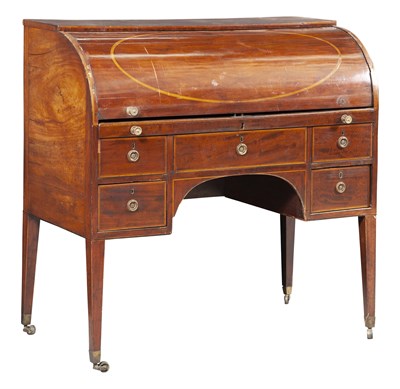 Lot 156 - George III Mahogany Cylinder Desk Height 41...