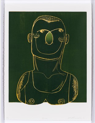 Lot 2221 - Nicole Eisenman (b. 1963) GRACE Color woodcut,...