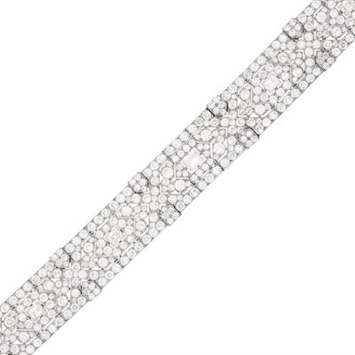Lot 207 - Platinum and Diamond Bracelet
