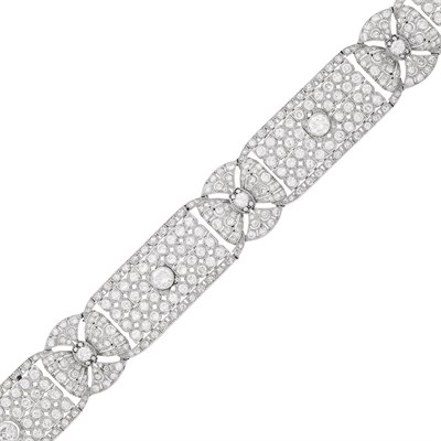 Lot 199 - Platinum and Diamond Bracelet