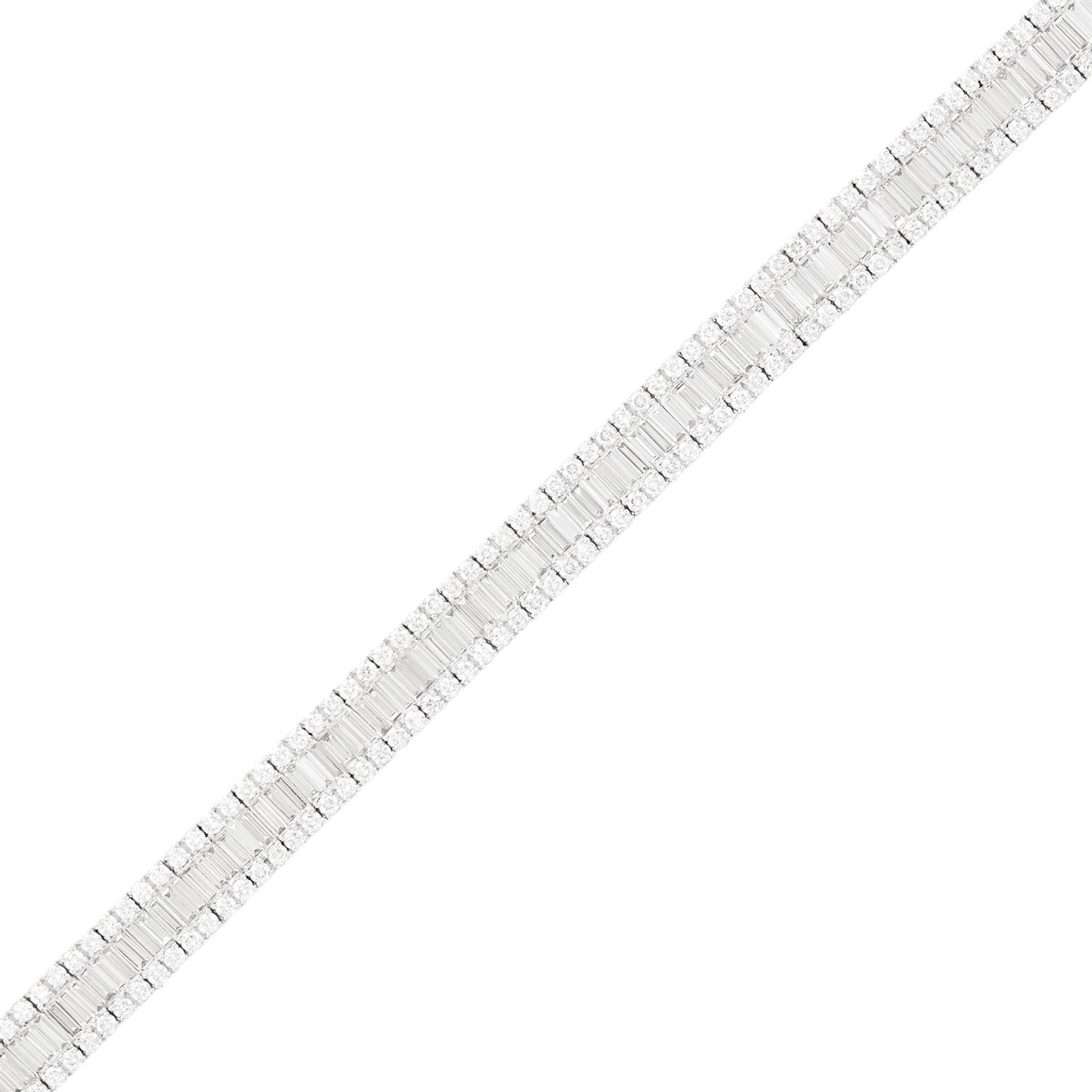 Lot 140 - White Gold and Diamond Bracelet