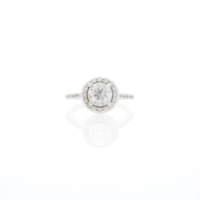 Lot 1166 - Platinum and Diamond Ring