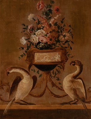 Lot 61 - French School 18th-19th Century Flowers in...