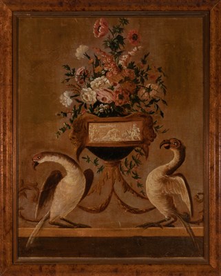 Lot 61 - French School 18th-19th Century Flowers in...