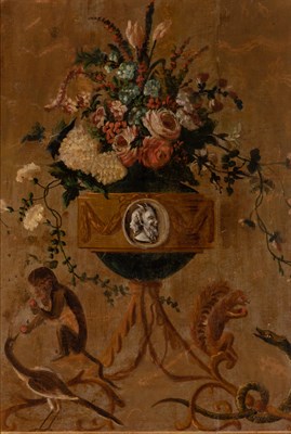 Lot 61 - French School 18th-19th Century Flowers in...
