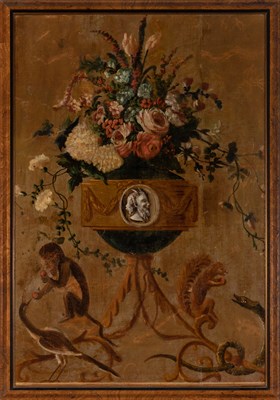 Lot 61 - French School 18th-19th Century Flowers in...