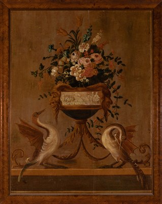 Lot 61 - French School 18th-19th Century Flowers in...